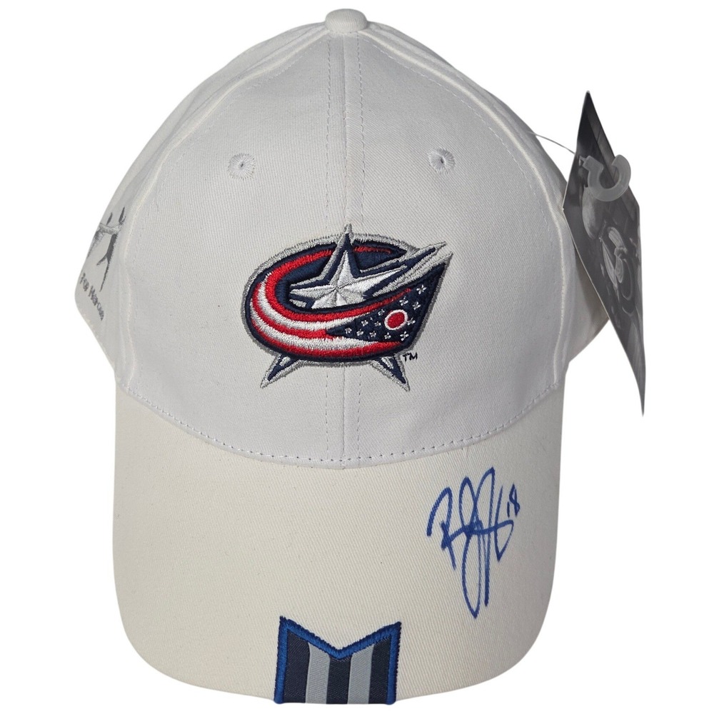 Columbus Blue Jackets SIGNED Hat RJ Umberger #18 Autographed White Hockey NEW